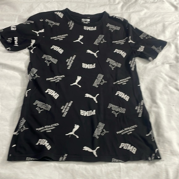 Puma Youth Boys Amplified Over Print Logo Tee Size XL (18-20) - Picture 1 of 3